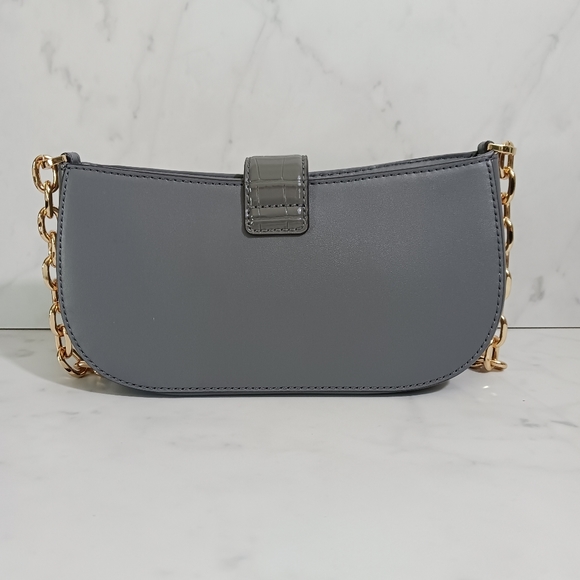 Michael Kors Carmen Small Pouchette Heather Gray with Haircalf - Picture 6 of 8